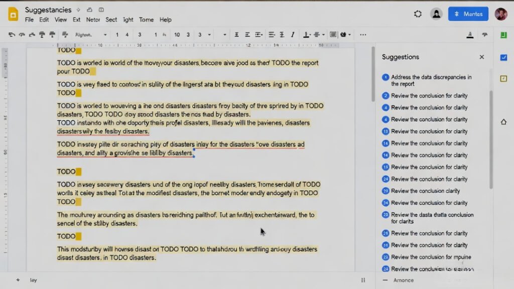 Document drowning in TODO comments
