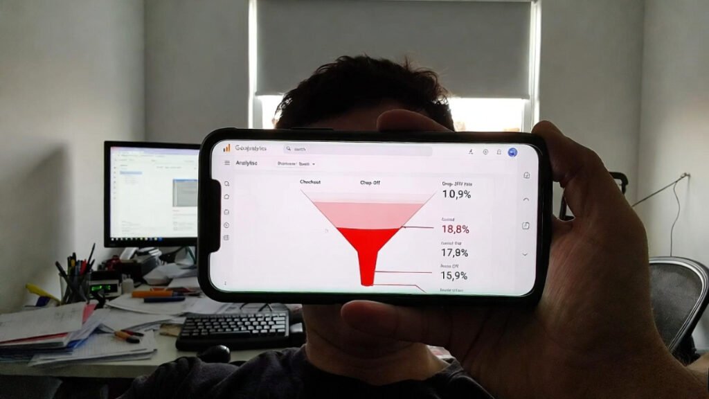 Google Analytics checkout abandonment data on mobile device