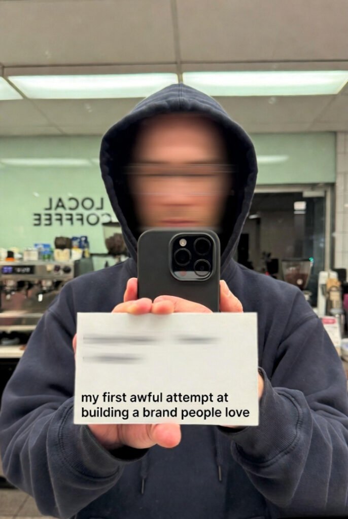 Bad lighting, worse card: my brand origin story